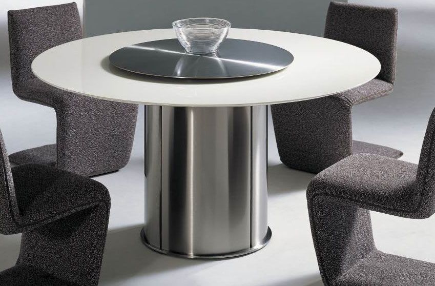 幾何美居 現(xiàn)代北歐風格天然大理石可旋轉(zhuǎn)餐廳用餐桌